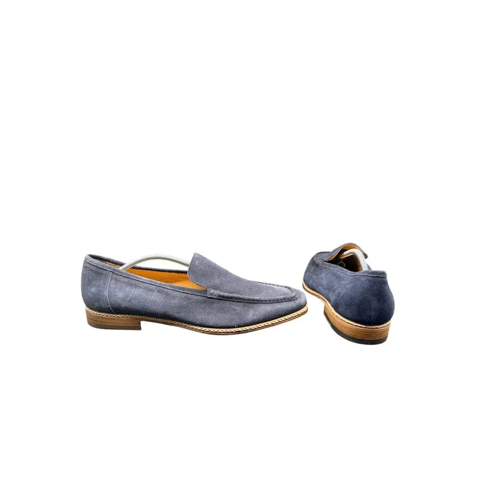 J. Wilton Blue Suede Loafers EU 42 US 9 Made in Italy Vero Cuoio
